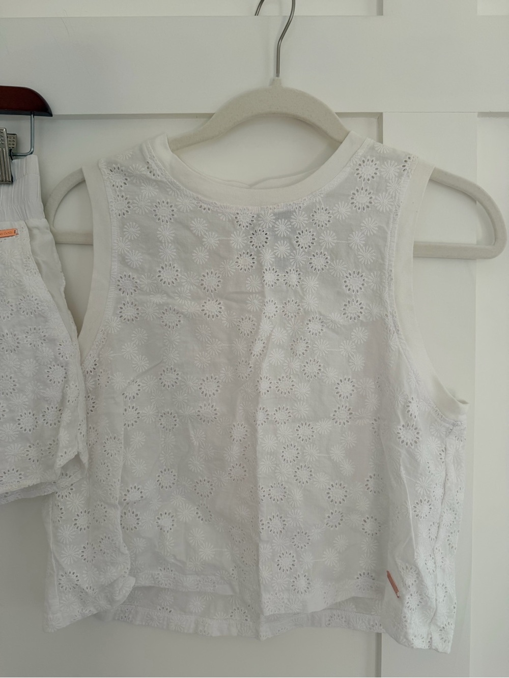 Sweaty Betty White Eyelet Tank & Shorts Set - Picture 2 of 7